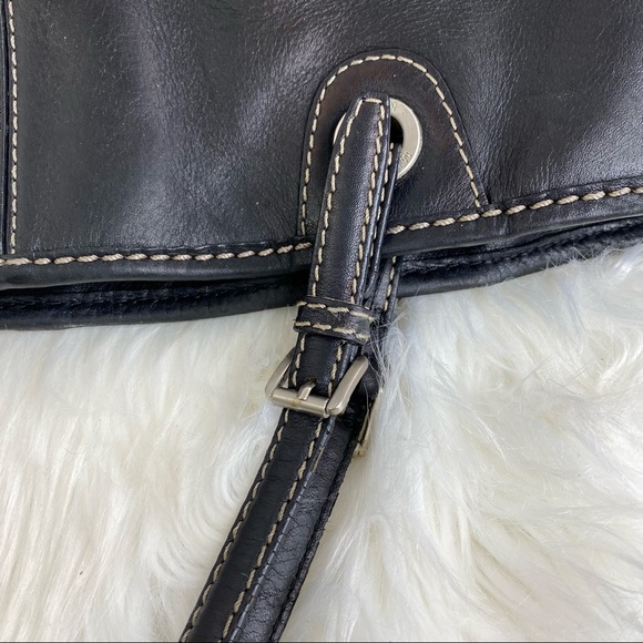 Michael Kors Black Leather Tote with Contrast Stitching - Picture 11 of 11